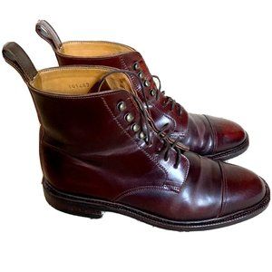 Shell Cordovan Boots Burgundy US 7D UK 6 Cap Toe Meermin 101487